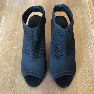 Never worn- ASOS black peep toe bootie style heels